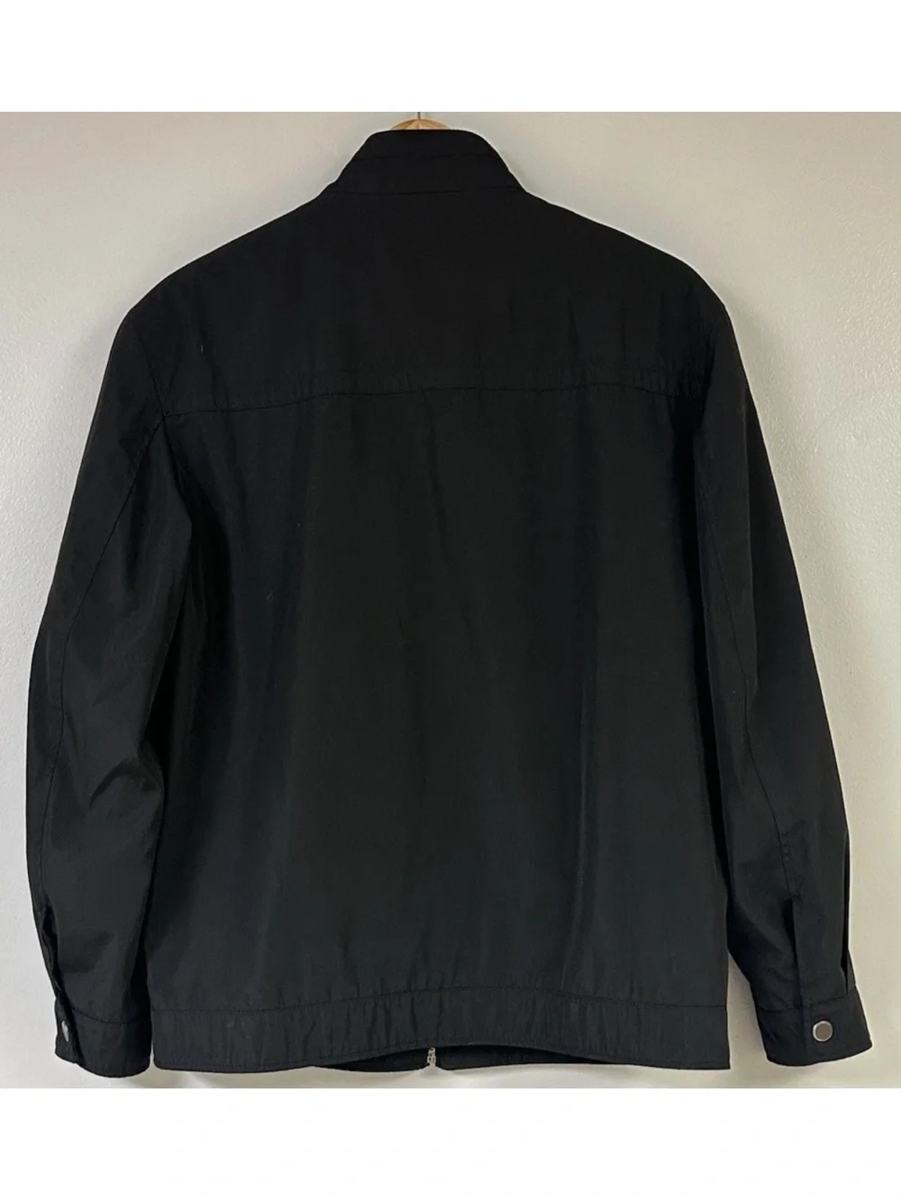 Polo Ralph Lauren Black Wool Lined Full Bomber Zip Jacket Size 48 (175/92A)